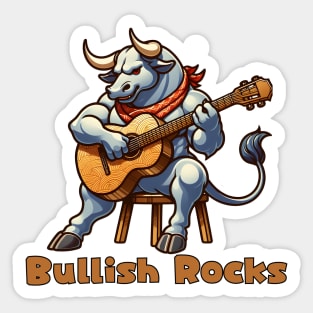 Rock and roll bull Sticker